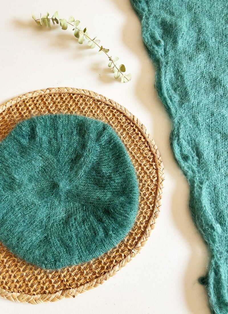 boina punto mohair patron de punto tejido