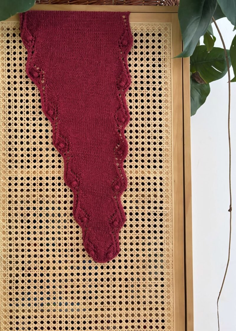 chal veluma knitting pattern patron punto shawl calados lace bodoques bobbles