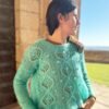 Amari sweater patron de punto jersey calados mohair knitting pattern sweeater lacework