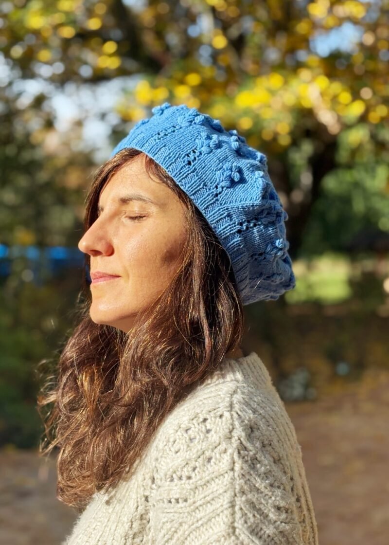 Boina_Fauna patron de punto calados knitting pattern Beret