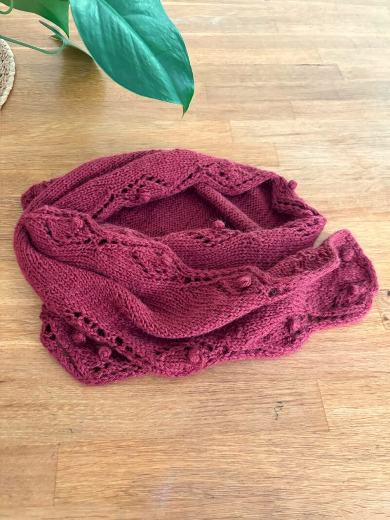 chal veluma knitting pattern patron punto shawl calados lace bodoques bobbles