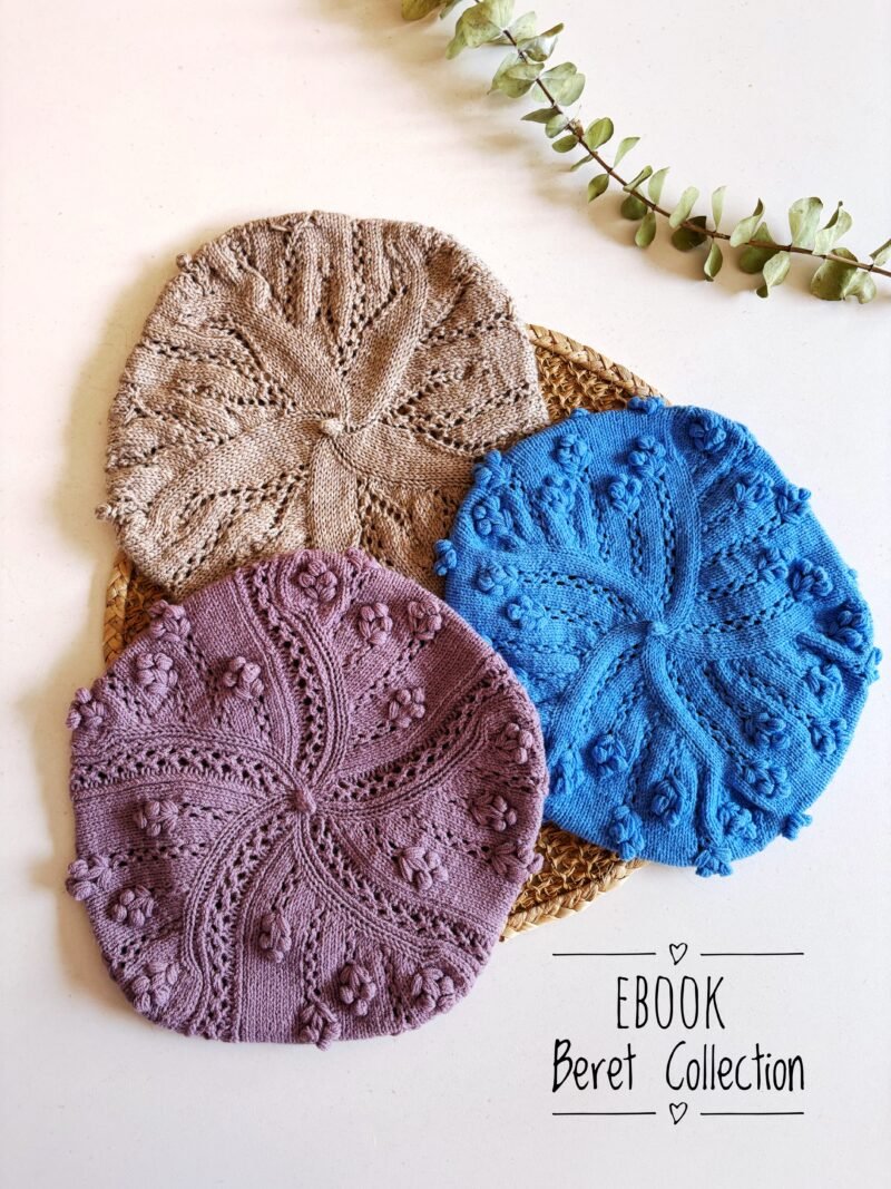 Colección boinas - beret collection patrón de punto knitting pattern