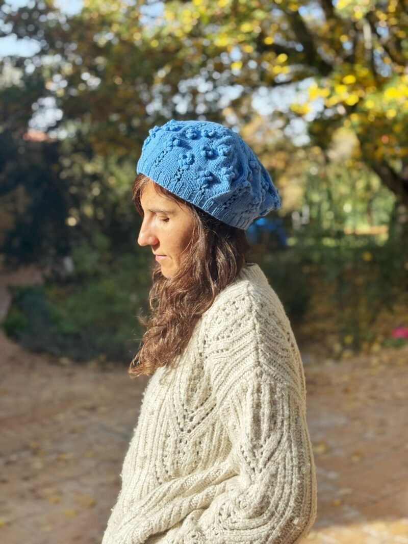 Boina_Fauna patron de punto calados knitting pattern Beret