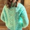 Amari sweater patron de punto jersey calados mohair knitting pattern sweeater lacework