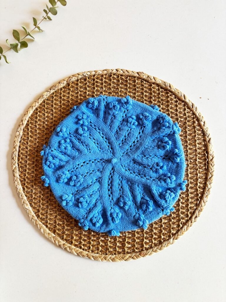 Boina_Fauna patron de punto calados knitting pattern Beret
