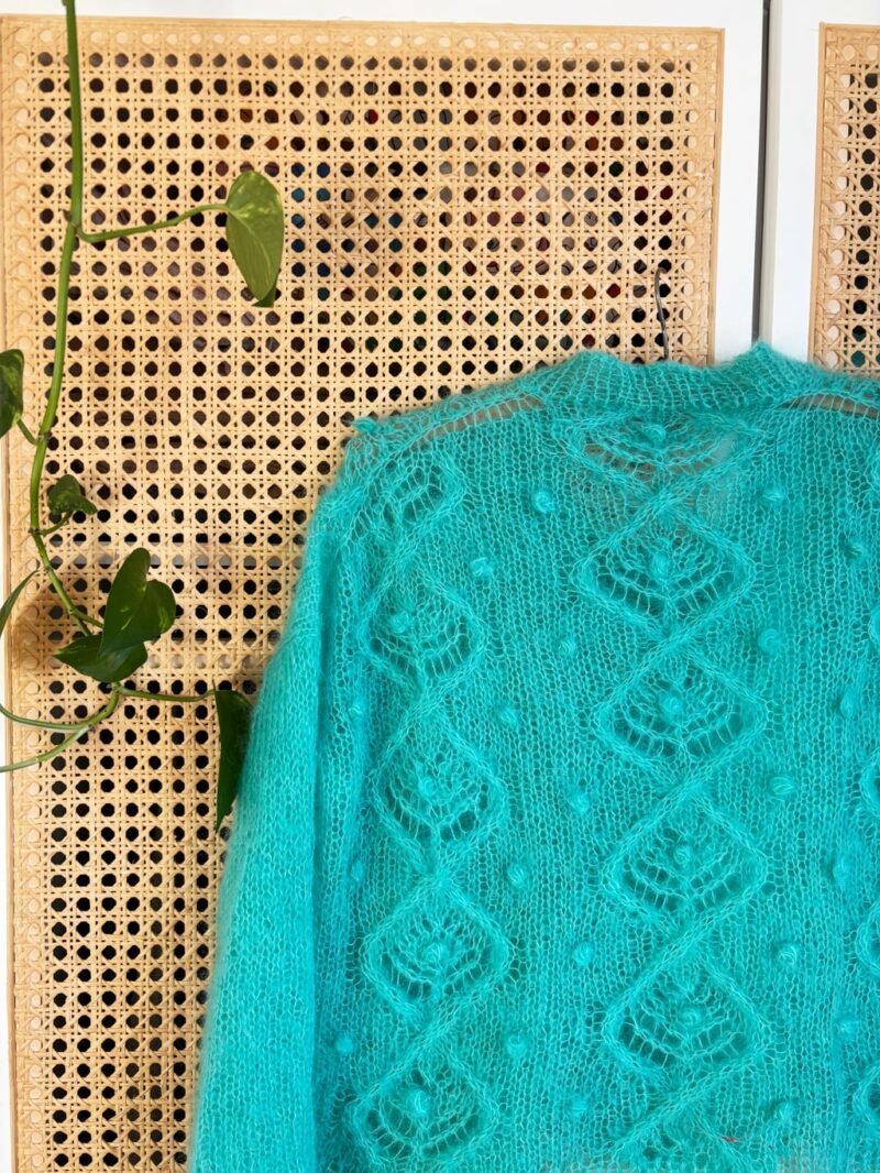 Amari sweater patron de punto jersey calados mohair knitting pattern sweeater lacework