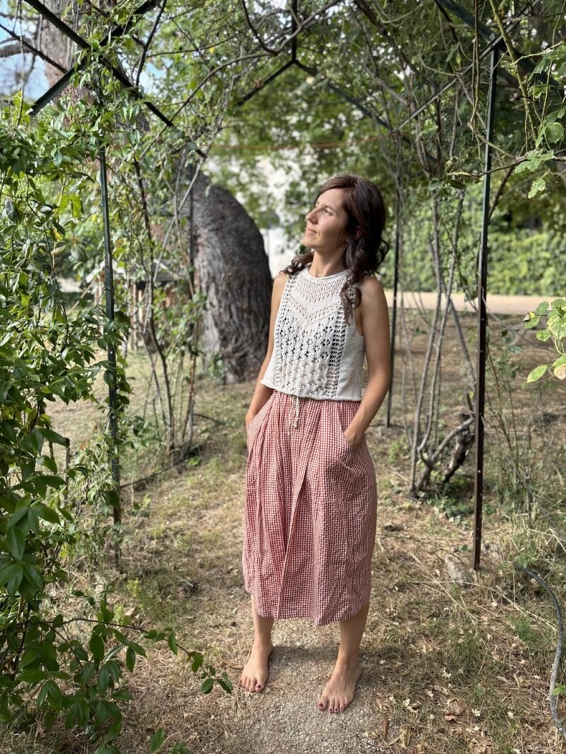 Palahi top verano calados patron punto knitting pattern lacework seda silk