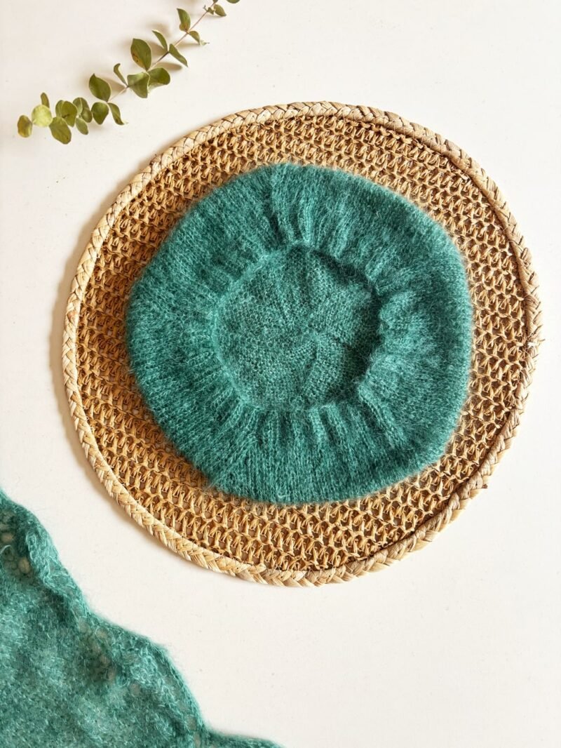 boina punto mohair patron de punto tejido