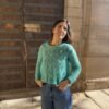 Amari sweater patron de punto jersey calados mohair knitting pattern sweeater lacework