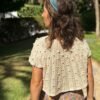 Patrón punto camiseta verano algodon Oskia tee knitting pattern summer top lace calados