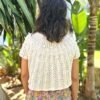Patrón punto camiseta verano algodon Oskia tee knitting pattern summer top lace calados