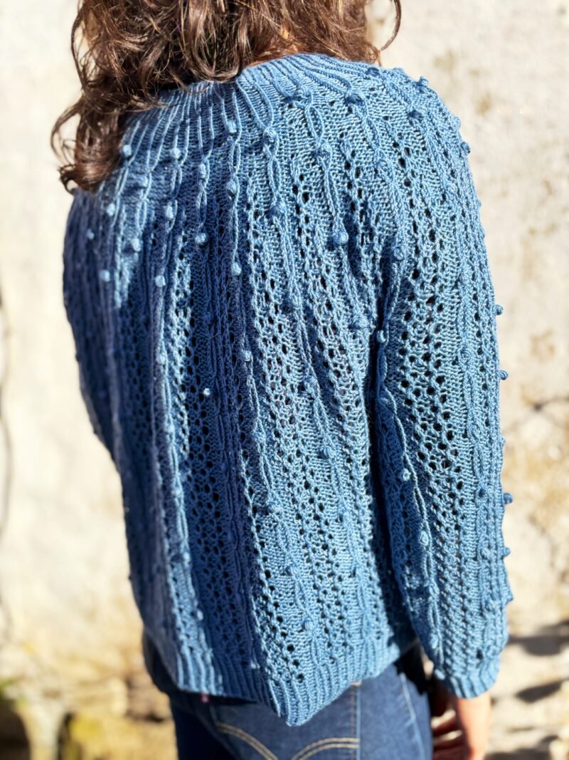 oskia sweater patron punto calados bodoques_ knitting pattern lace bobbles