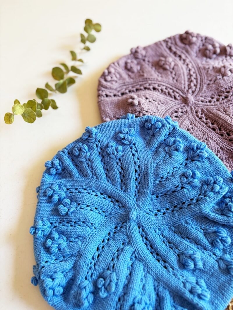 Boina_Fauna patron de punto calados knitting pattern Beret