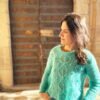 Amari sweater patron de punto jersey calados mohair knitting pattern sweeater lacework