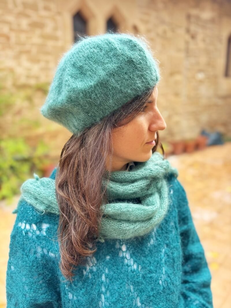 boina punto mohair patron de punto tejido