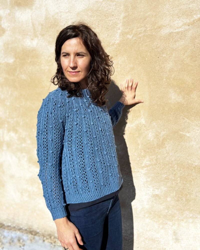 oskia sweater patron punto calados bodoques_ knitting pattern lace bobbles