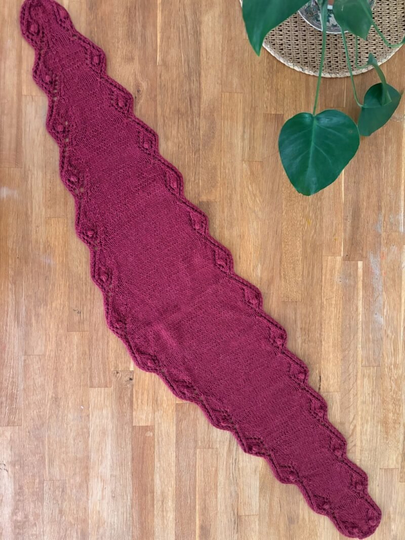 chal veluma knitting pattern patron punto shawl calados lace bodoques bobbles