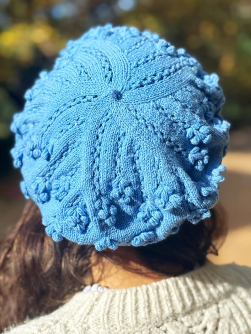 Boina_Fauna patron de punto calados knitting pattern Beret