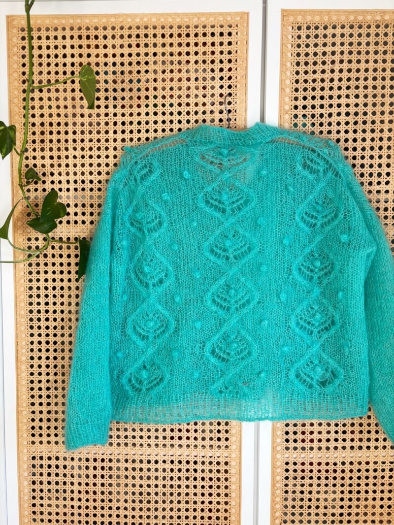 Amari sweater patron de punto jersey calados mohair knitting pattern sweeater lacework