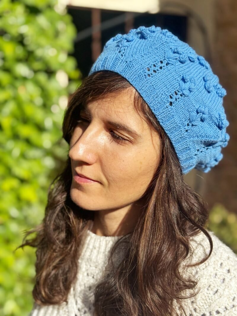 Boina_Fauna patron de punto calados knitting pattern Beret