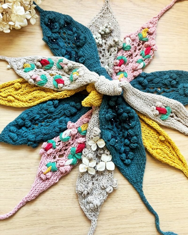 Patron punto diadema Silvestria headband knitting pattern