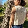 Sabia – Patrón de top o chaleco de punto sin costuras. Knitting pattern. Top Vest