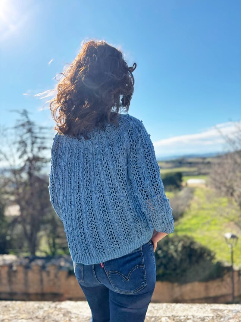 oskia sweater patron punto calados bodoques_ knitting pattern lace bobbles