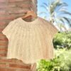 Patrón punto camiseta verano algodon Oskia tee knitting pattern summer top lace calados