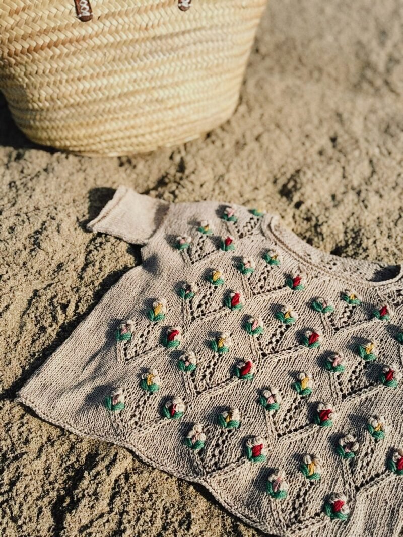 Silvestria top verano calados patron punto knitting pattern lacework seda silk bordado embroidery