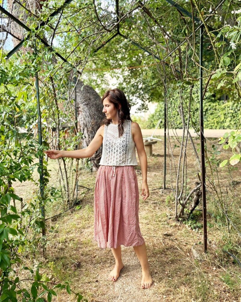 Palahi top verano calados patron punto knitting pattern lacework seda silk