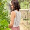 Palahi top verano calados patron punto knitting pattern lacework seda silk