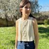 Sabia – Patrón de top o chaleco de punto sin costuras. Knitting pattern. Top Vest