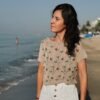 Silvestria top verano calados patron punto knitting pattern lacework seda silk bordado embroidery