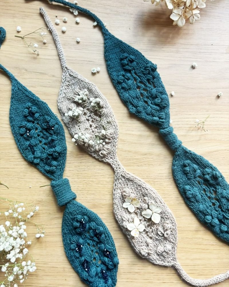 Patron punto diadema Silvestria headband knitting pattern