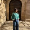 Amari sweater patron de punto jersey calados mohair knitting pattern sweeater lacework