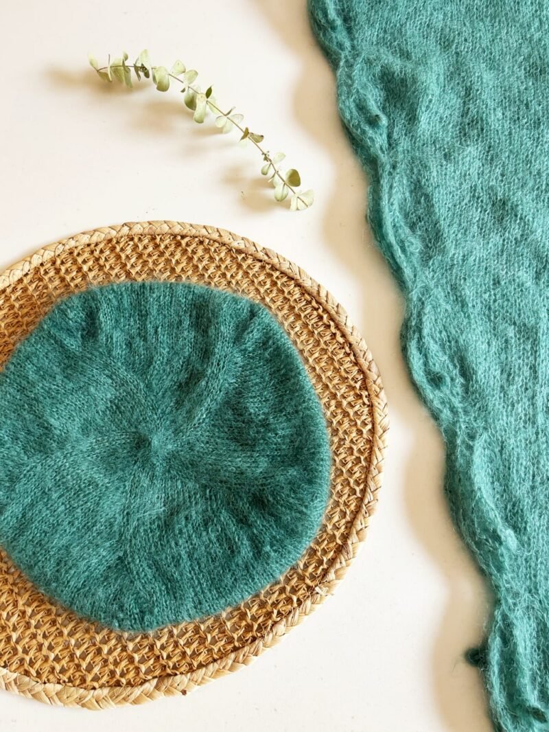 boina punto mohair patron de punto tejido