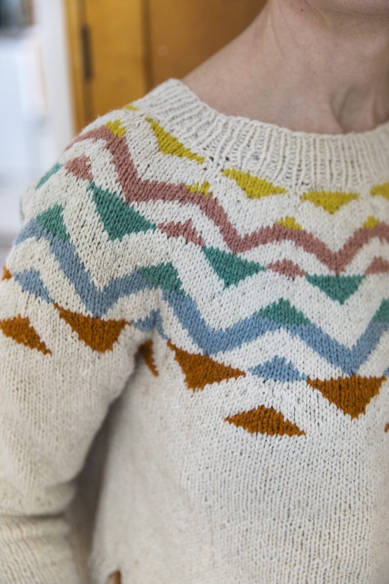 Celebrate patrón punto 52weeks of scrap yarn Laine Magazine