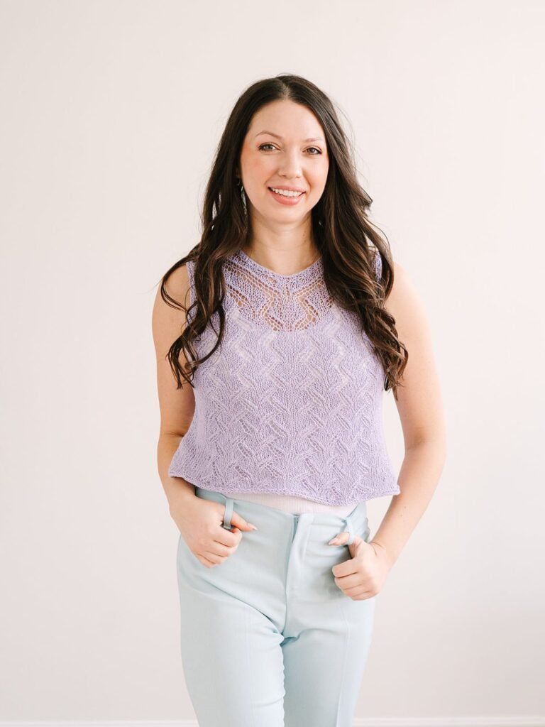 LAVENDER TOP PASCUALI NEPAL I LIKE KNITTING APRIL 2026