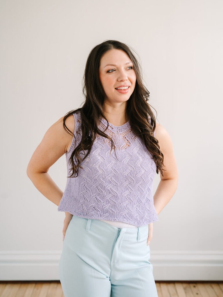 LAVENDER TOP PASCUALI NEPAL I LIKE KNITTING APRIL 2026