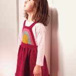 knitting pattern rainbow dress girl patrón-vestido-punto-arcoiris